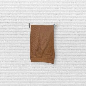 Metrostyle Women's Size 10 Wool Tan Straight Leg Pants with Turn-Up Hems